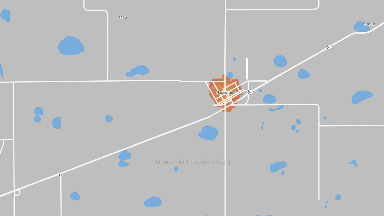 Bike Grade map of 79068, TX