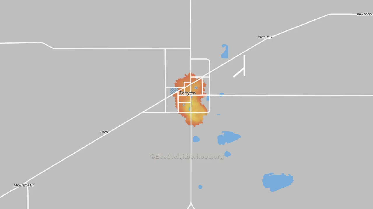 Bike Grade map of 79070, TX