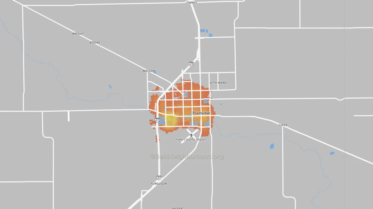 Bike Grade map of 79072, TX