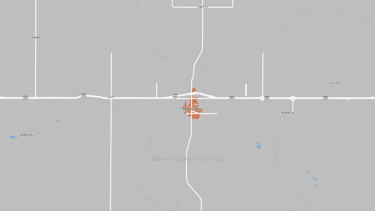 Bike Grade map of 79079, TX