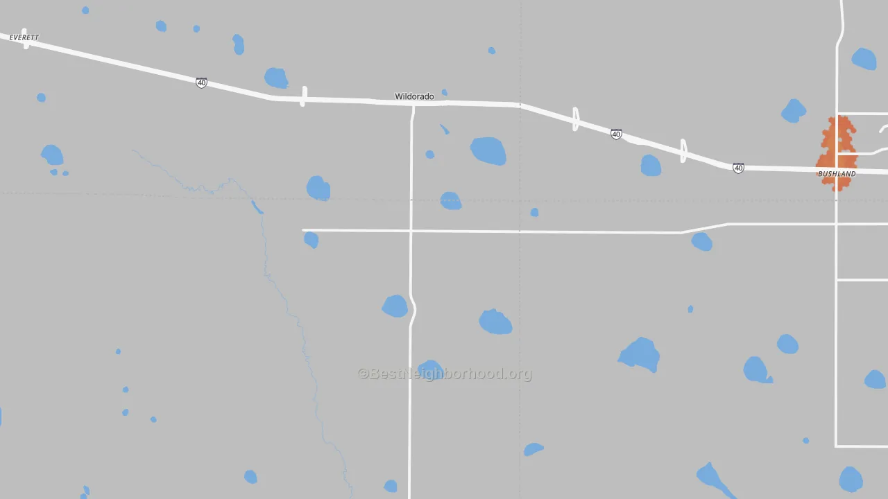 Bike Grade map of 79098, TX