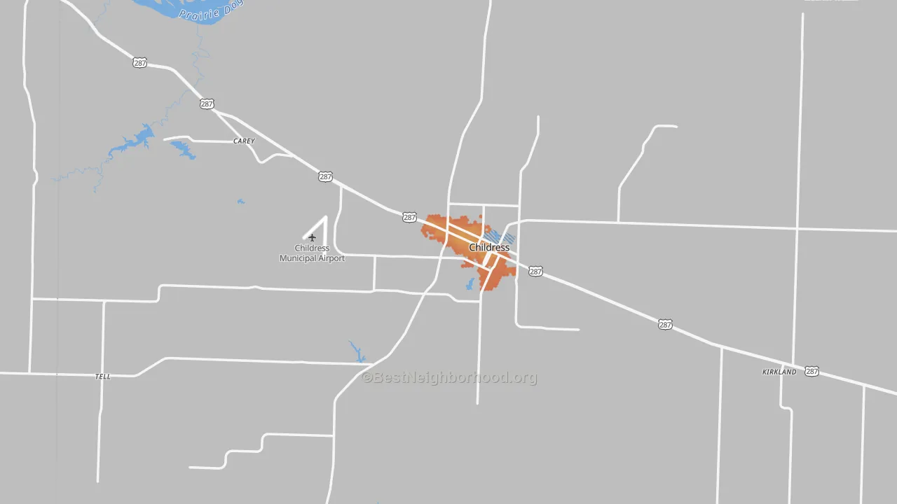 Bike Grade map of 79201, TX