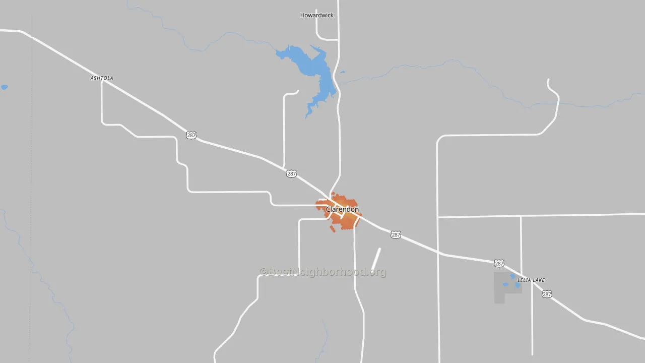 Bike Grade map of 79226, TX