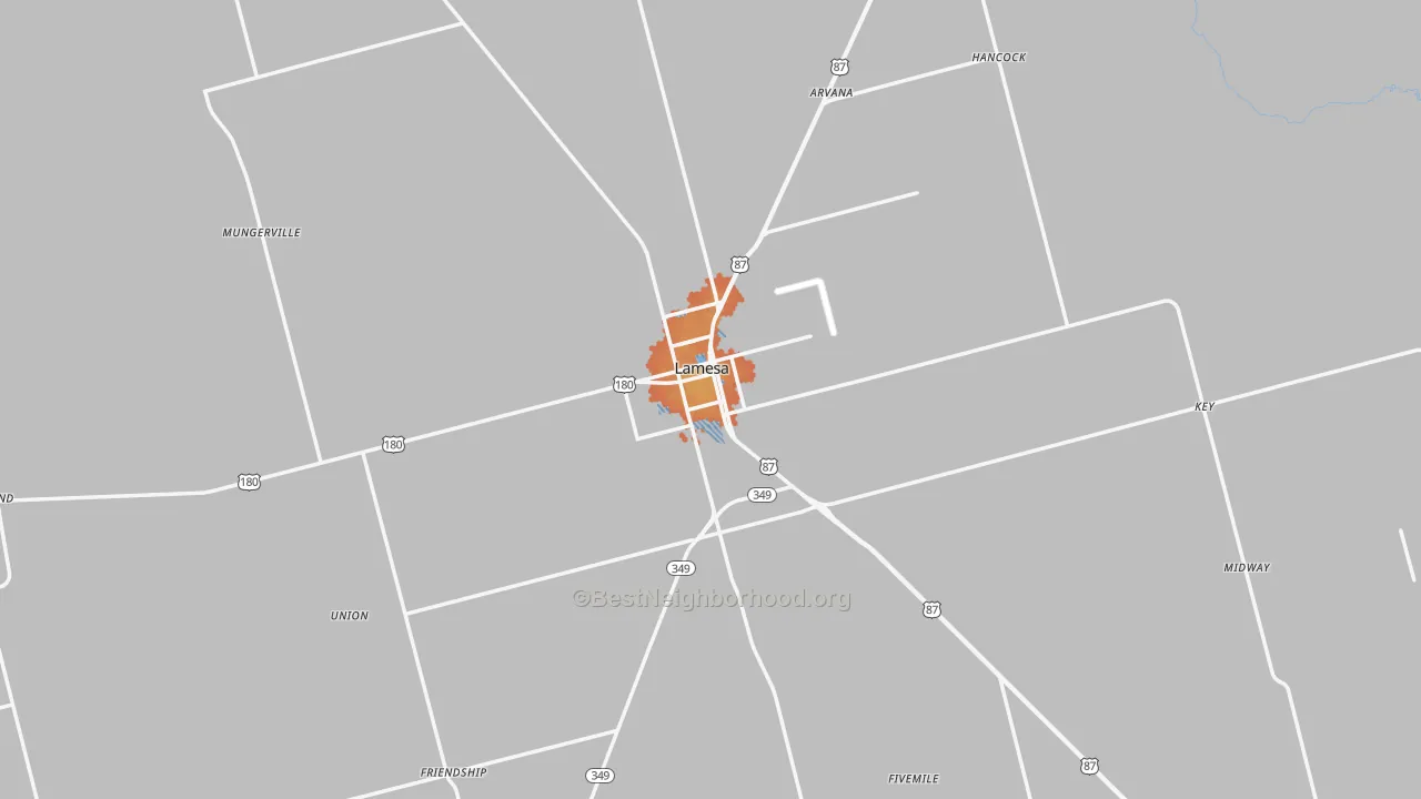 Bike Grade map of 79331, TX