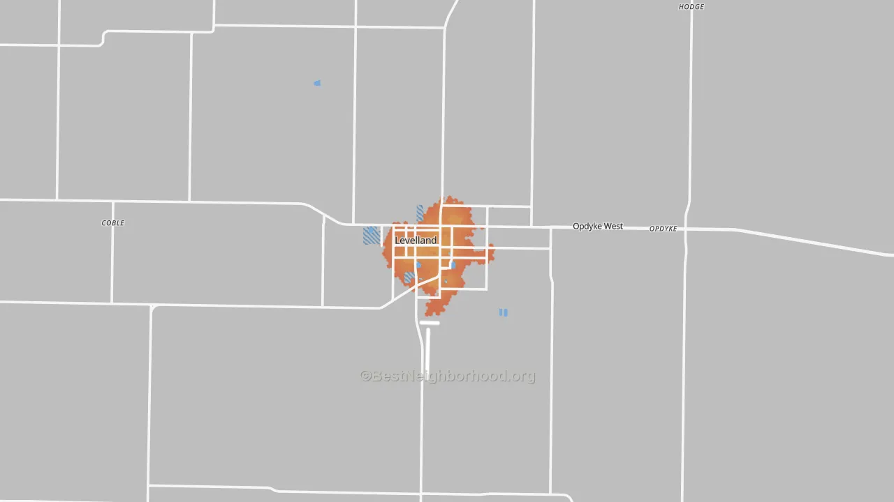Bike Grade map of 79336, TX