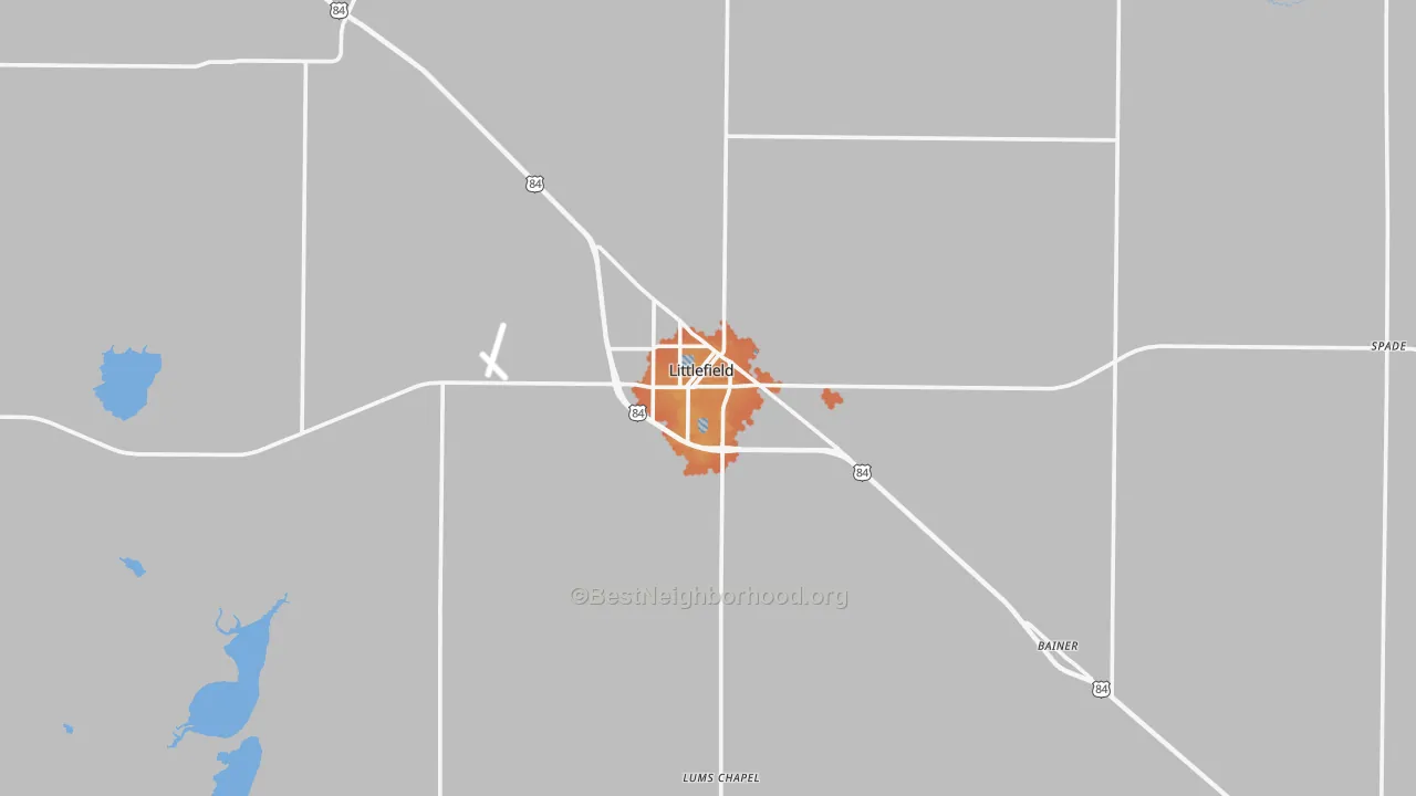 Bike Grade map of 79339, TX