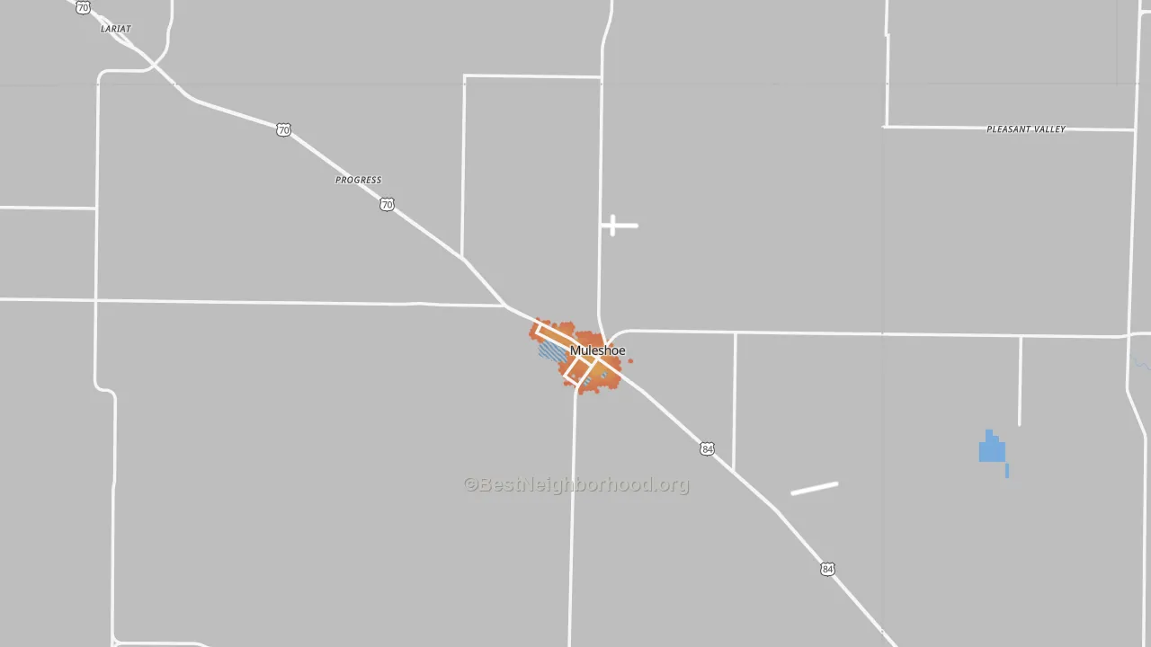 Bike Grade map of 79347, TX