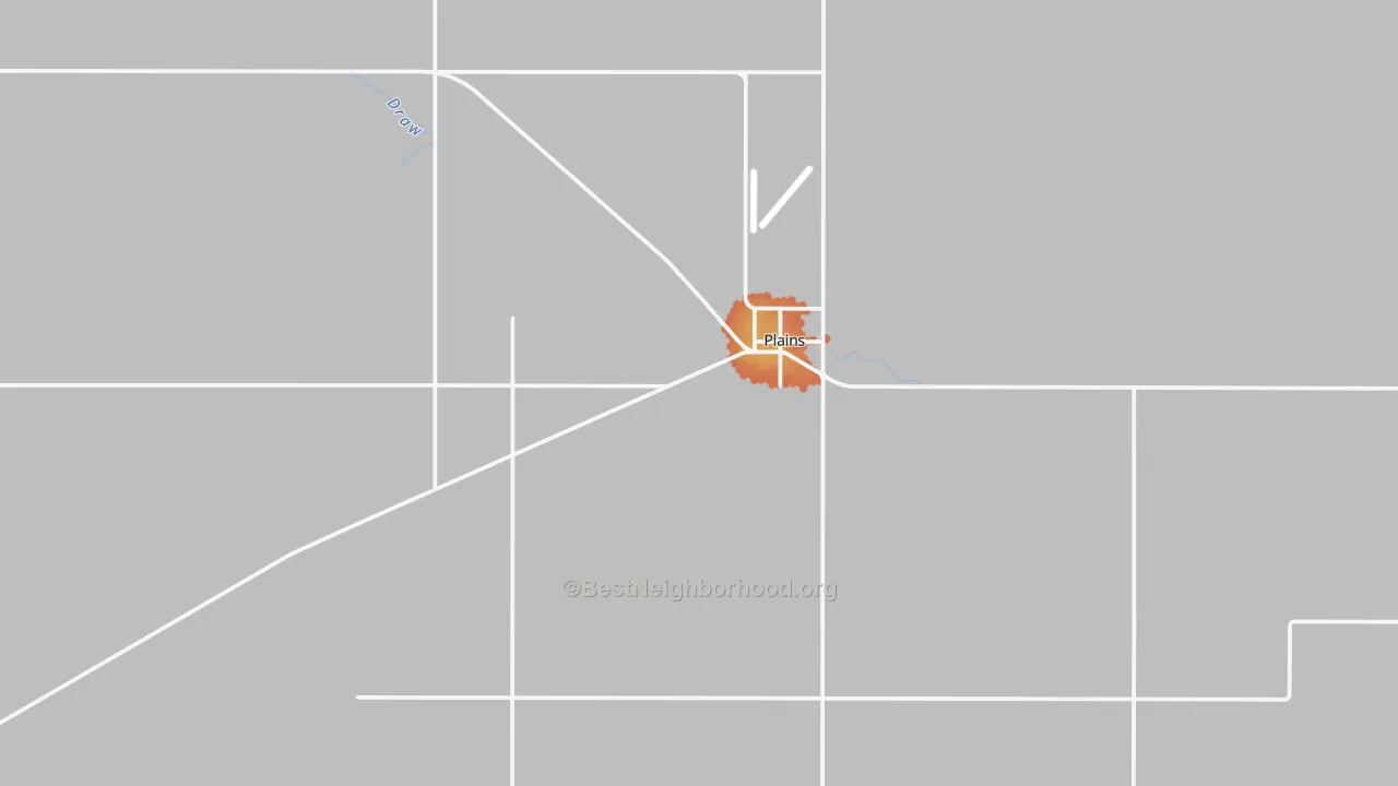 Bike Grade map of 79355, TX