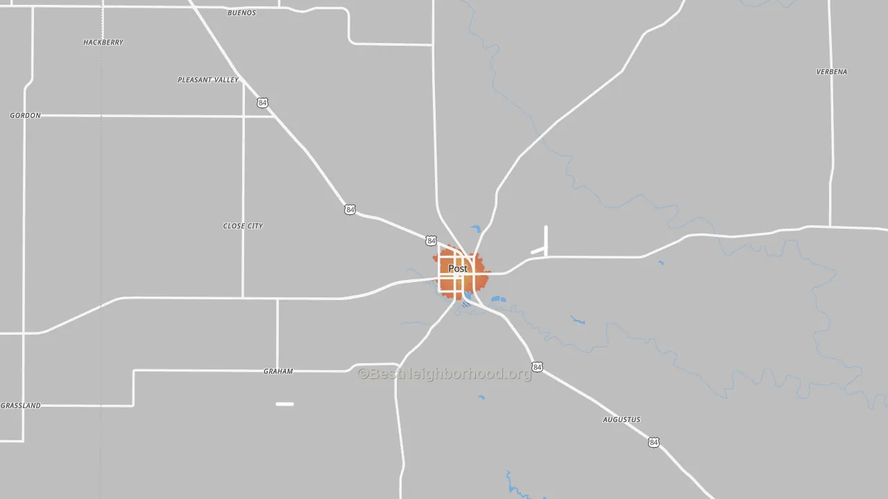 Bike Grade map of 79356, TX