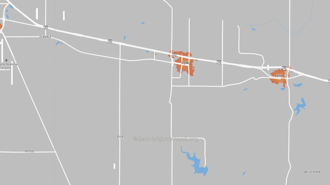 Bike Grade map of 79510, TX
