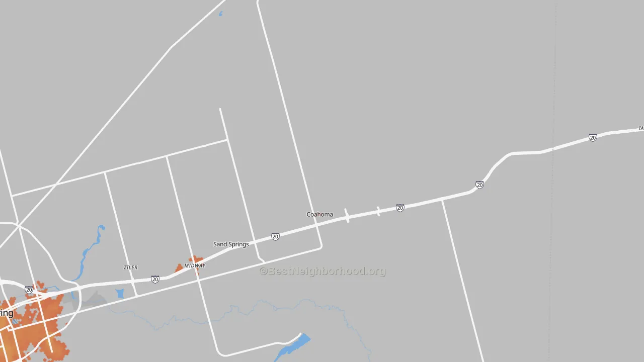 Bike Grade map of 79511, TX