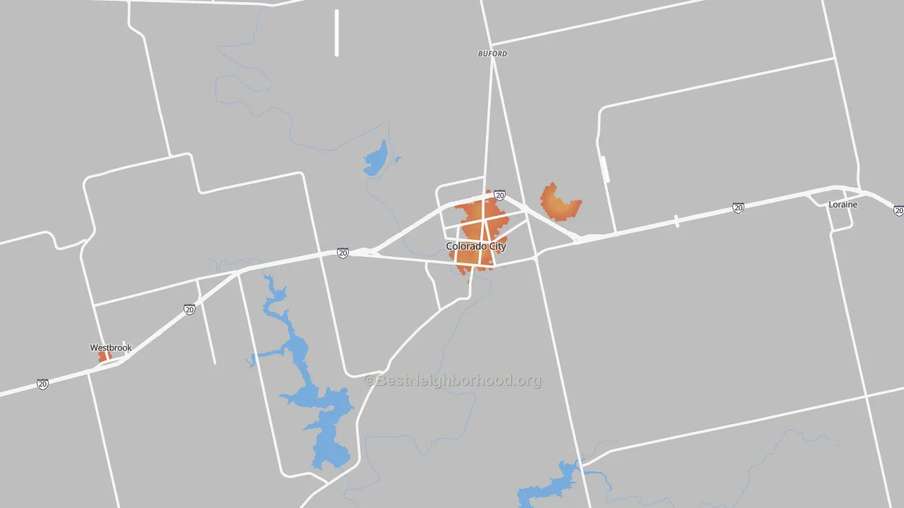 Bike Grade map of 79512, TX