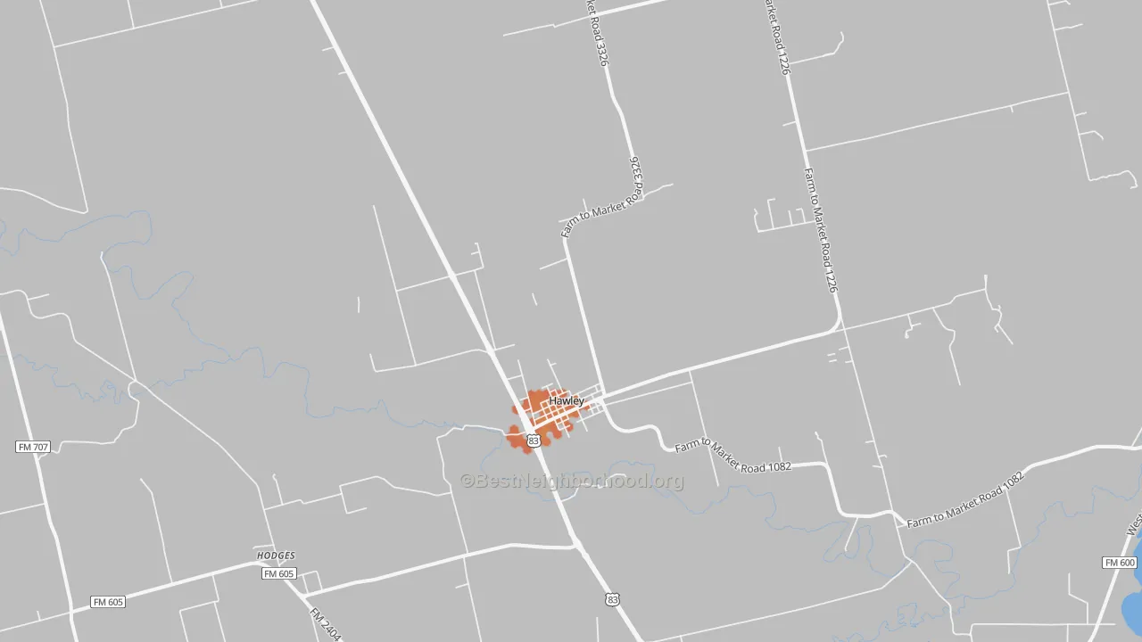 Bike Grade map of 79525, TX