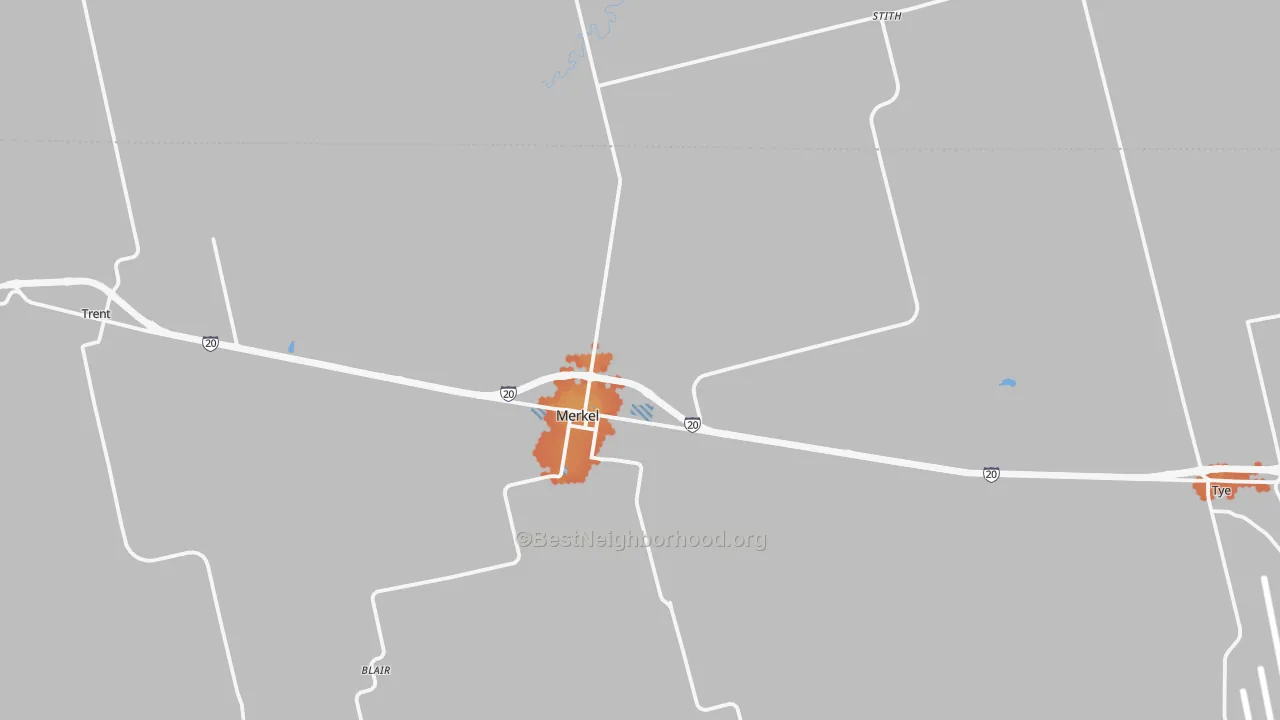 Bike Grade map of 79536, TX