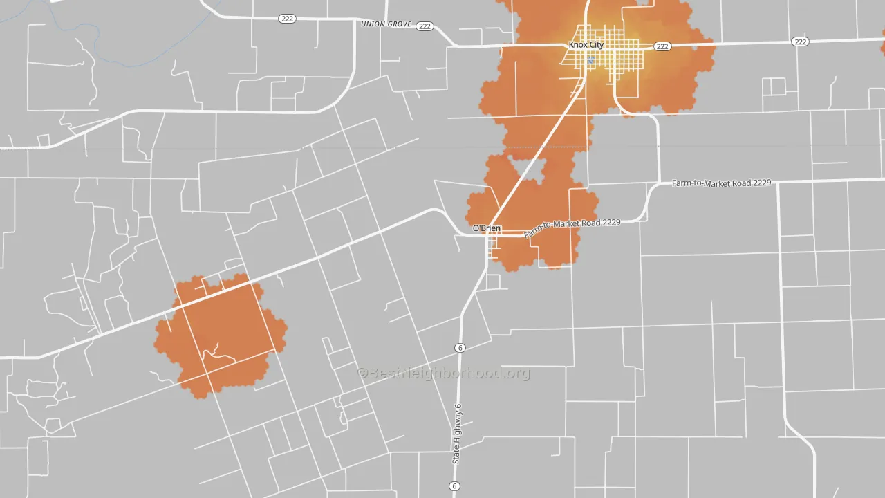 Bike Grade map of 79539, TX