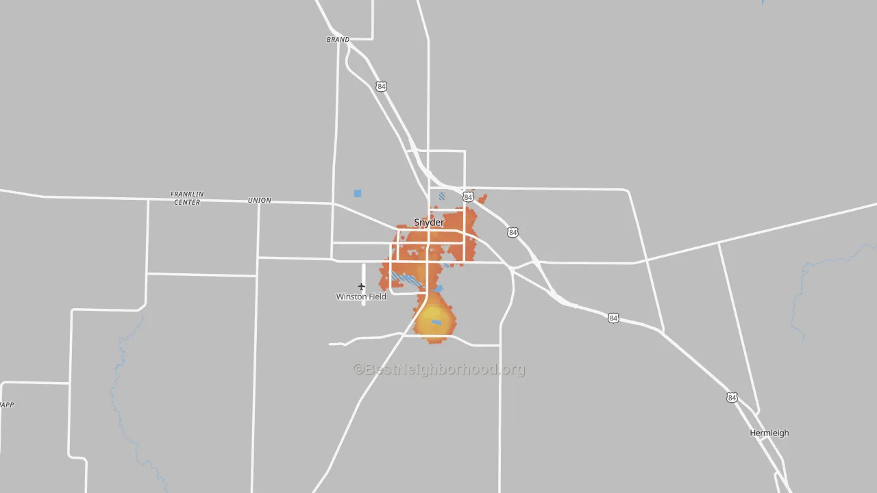 Bike Grade map of 79549, TX
