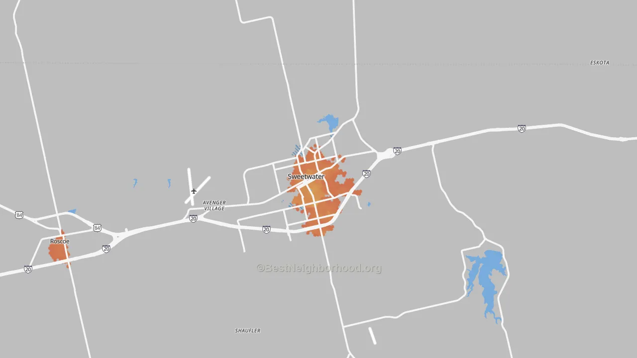 Bike Grade map of 79556, TX