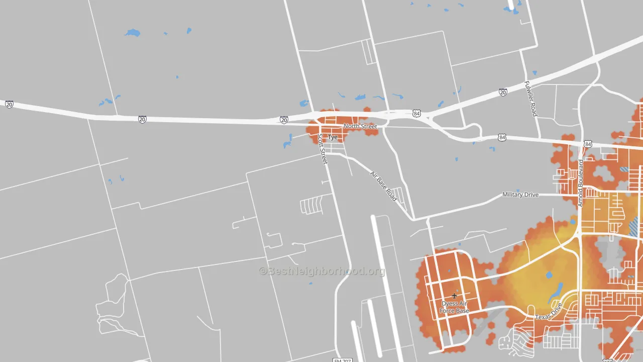 Bike Grade map of 79563, TX