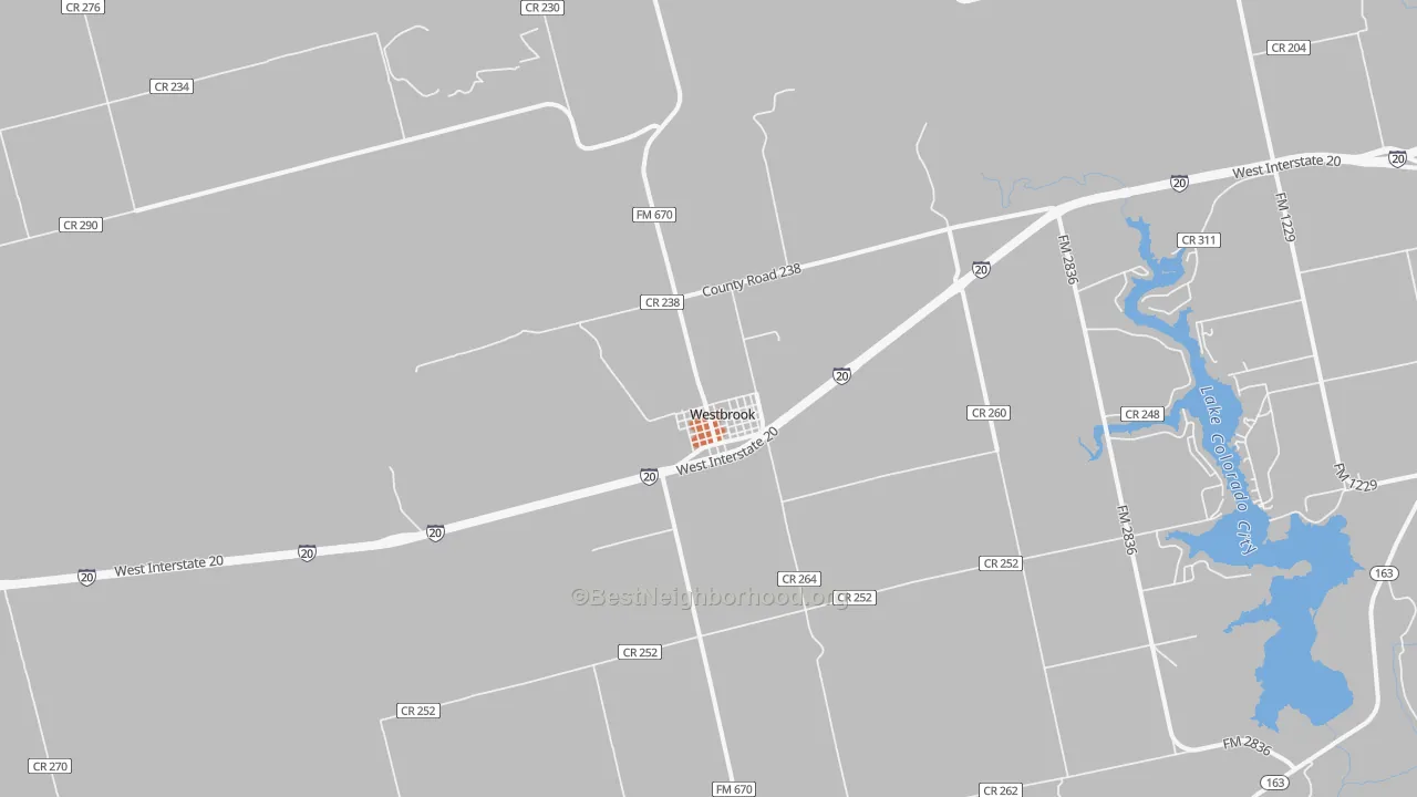 Bike Grade map of 79565, TX