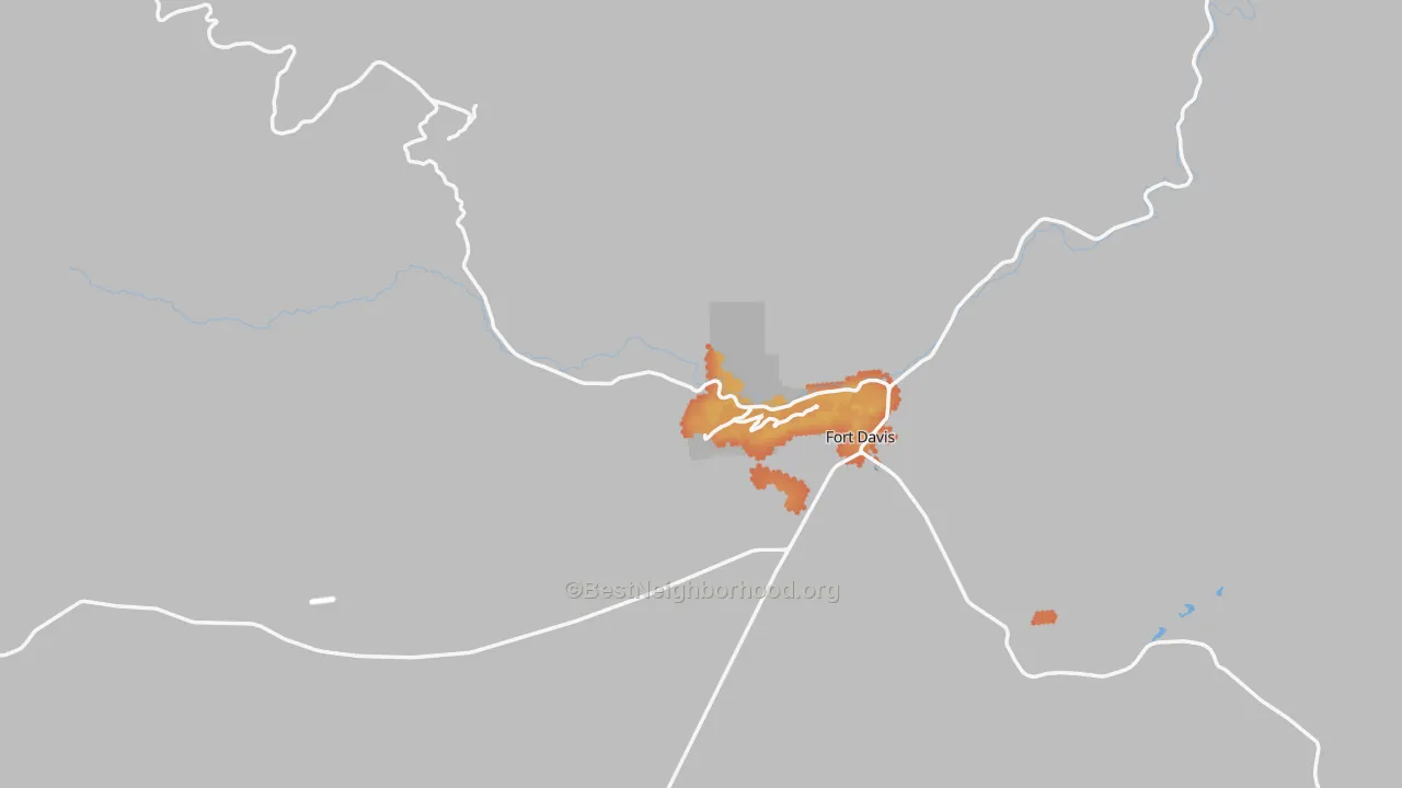 Bike Grade map of 79734, TX