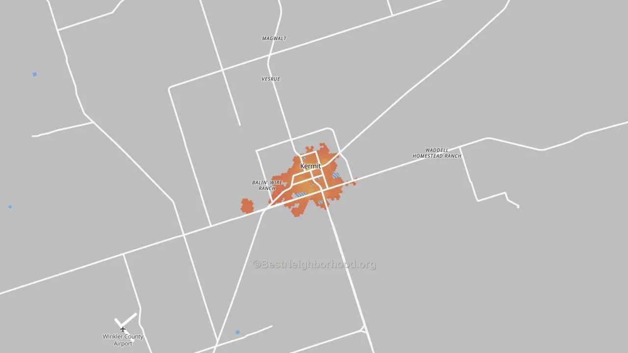 Bike Grade map of 79745, TX