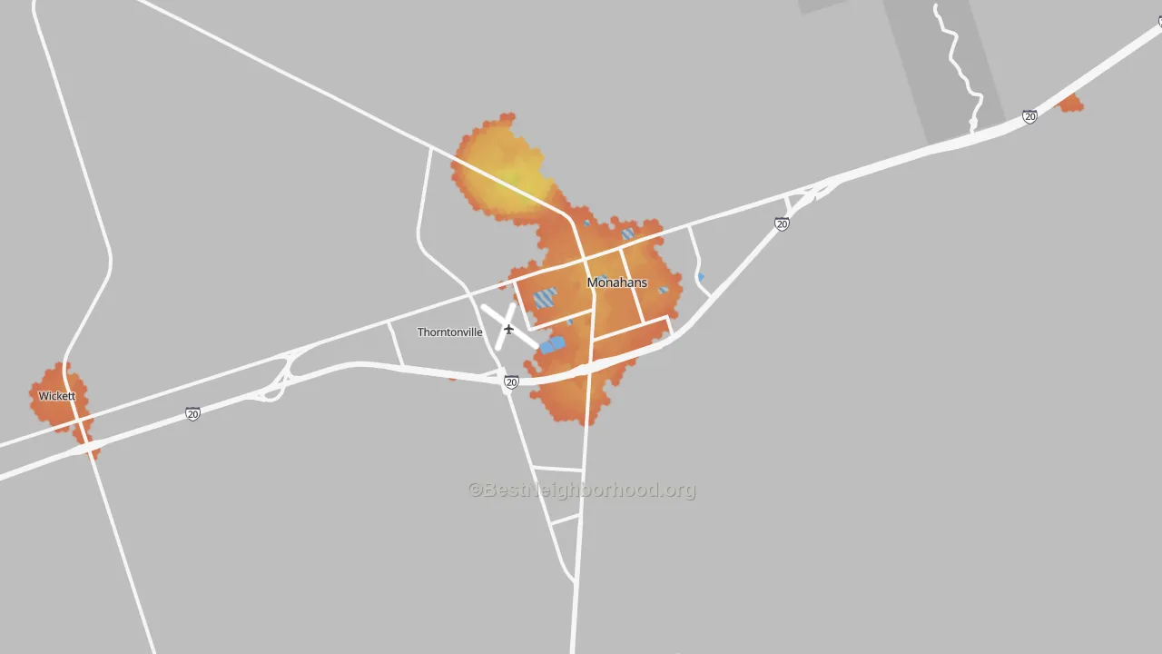 Bike Grade map of 79756, TX