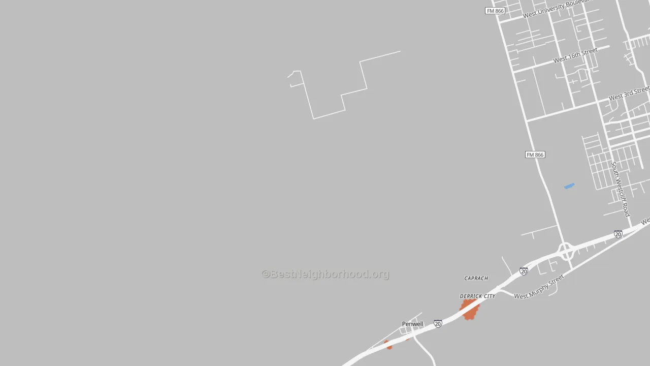 Bike Grade map of 79759, TX