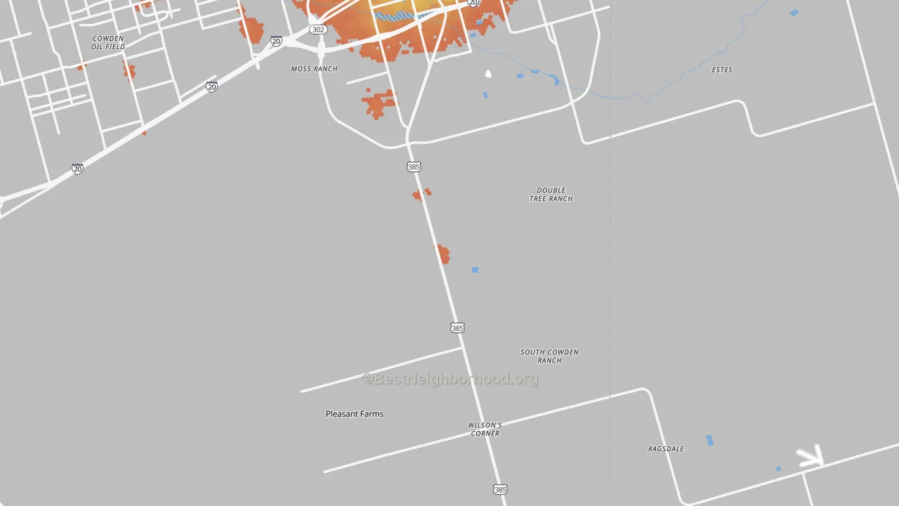 Bike Grade map of 79766, TX