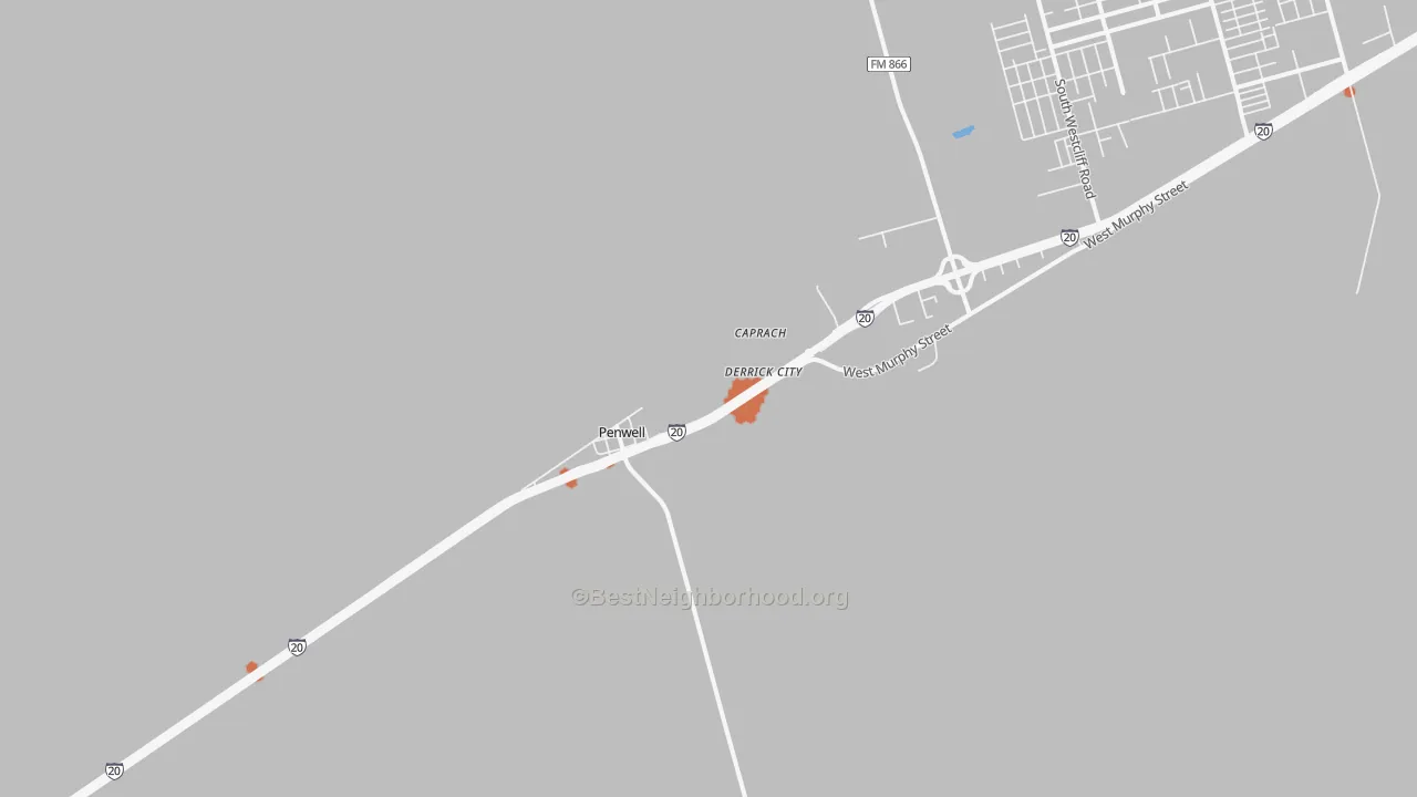 Bike Grade map of 79776, TX