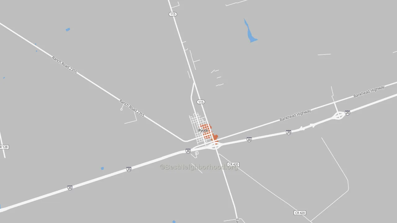 Bike Grade map of 79777, TX