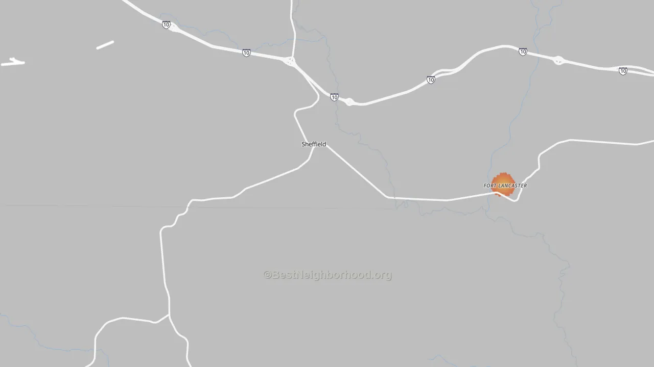 Bike Grade map of 79781, TX