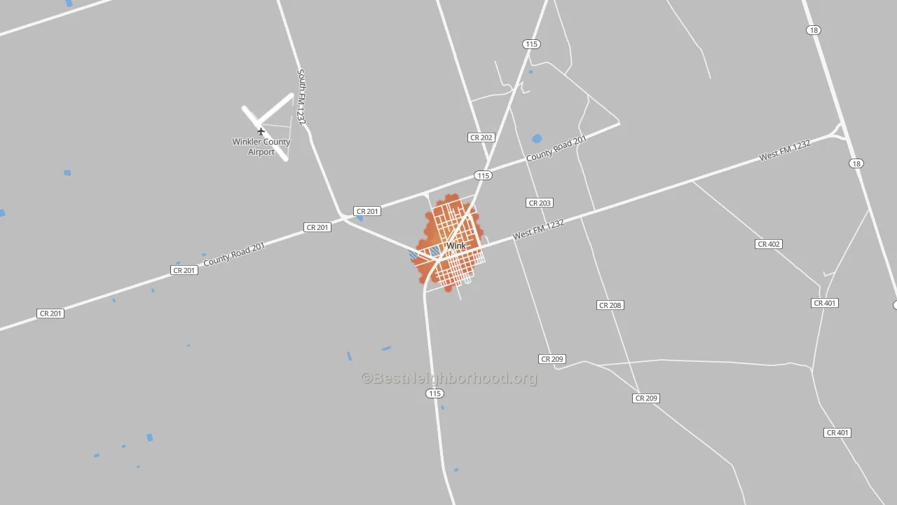 Bike Grade map of 79789, TX