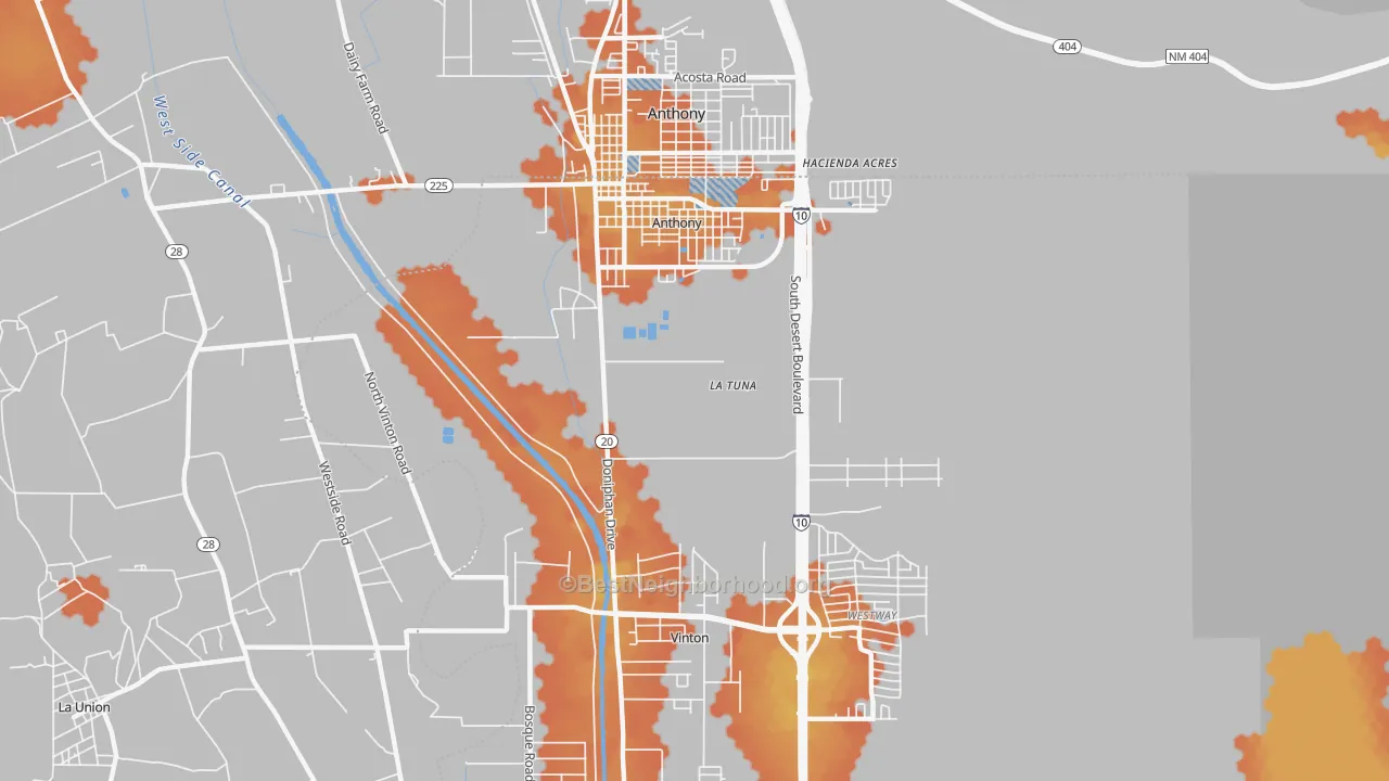 Bike Grade map of 79821, TX