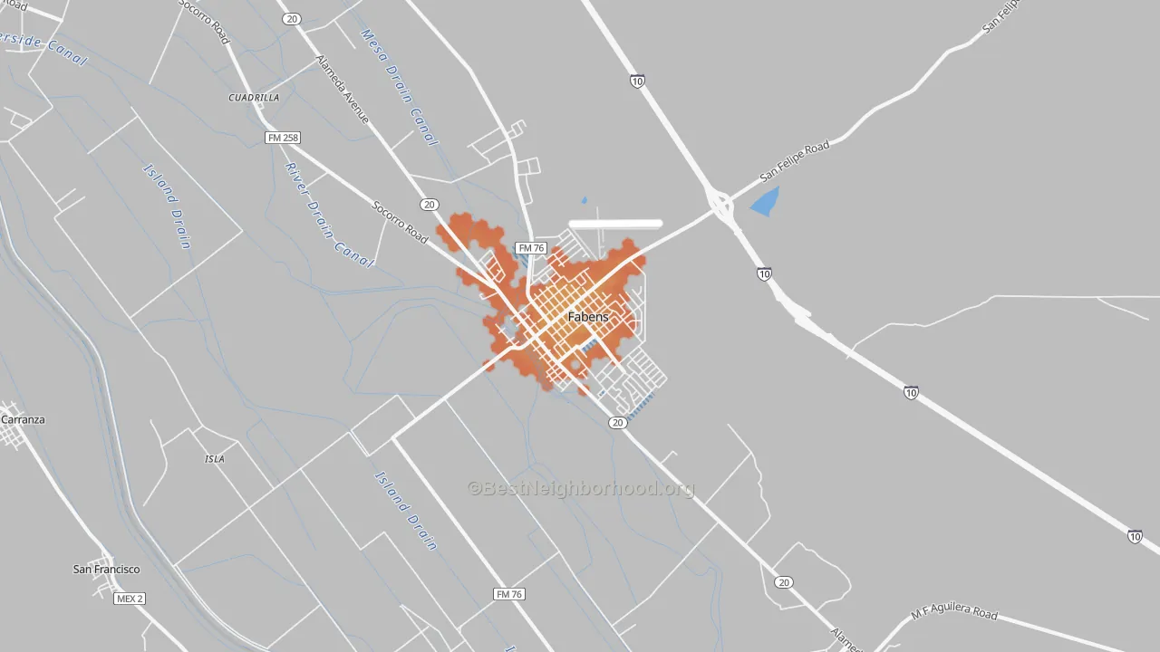 Bike Grade map of 79838, TX