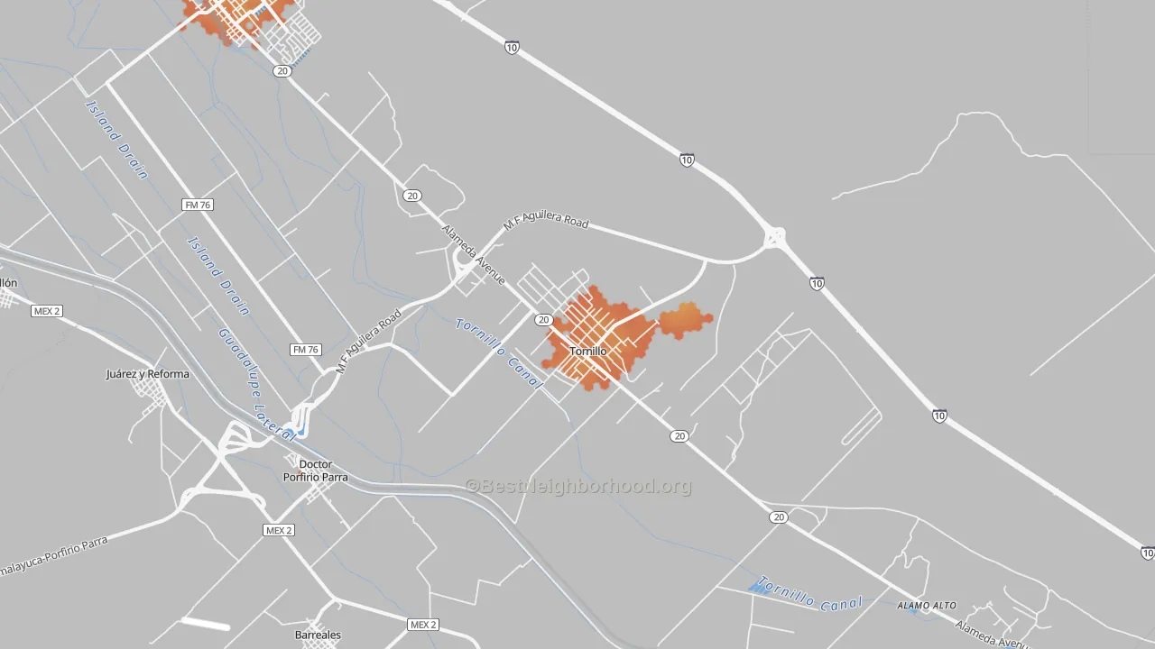 Bike Grade map of 79853, TX
