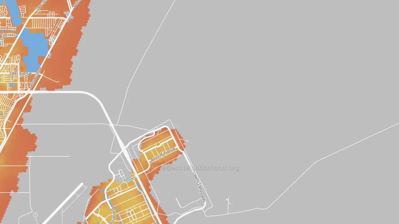 Bike Grade map of 79916, TX