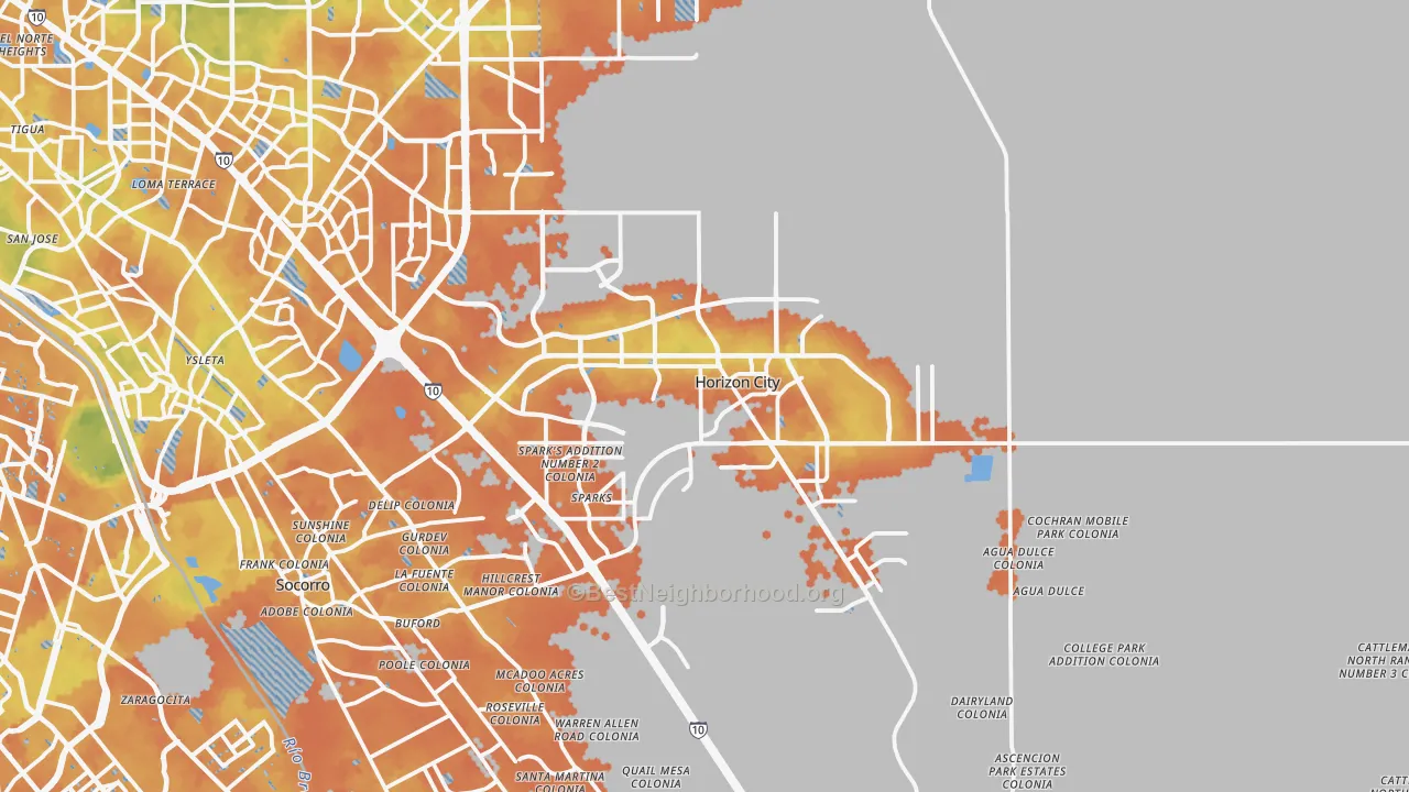 Bike Grade map of 79928, TX