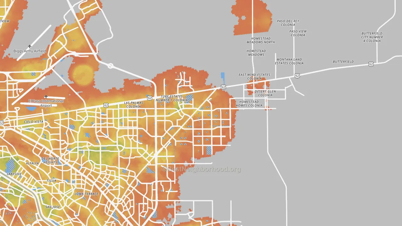 Bike Grade map of 79938, TX