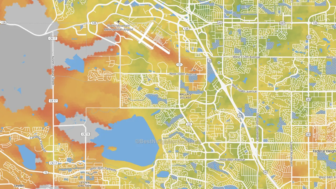 Bike Grade map of 80021, CO