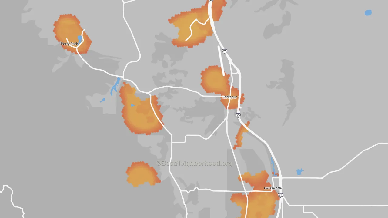 Bike Grade map of 80118, CO
