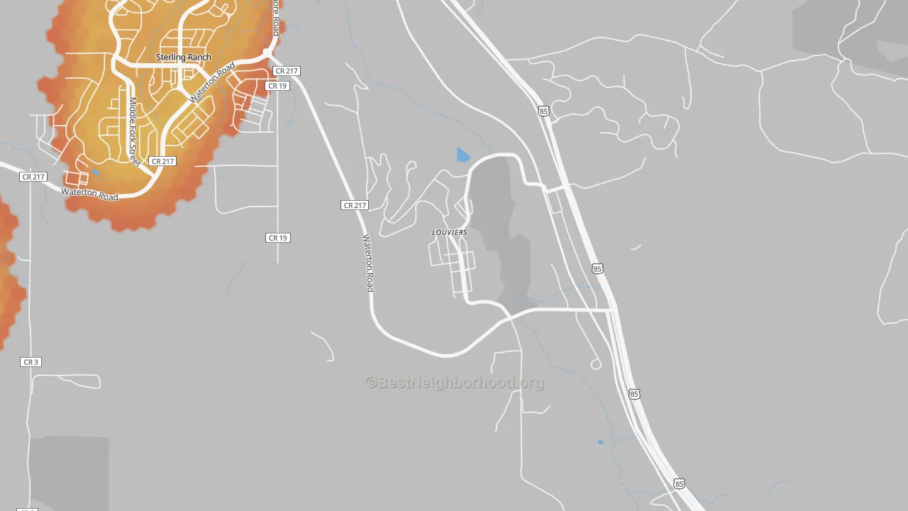 Bike Grade map of 80131, CO