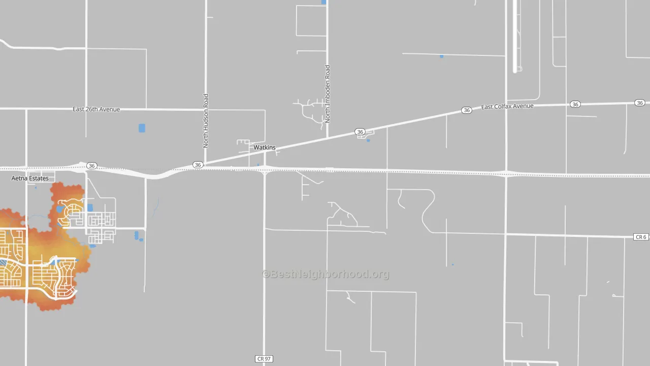 Bike Grade map of 80137, CO