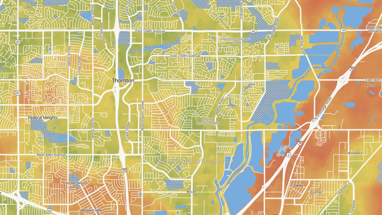 Bike Grade map of 80229, CO