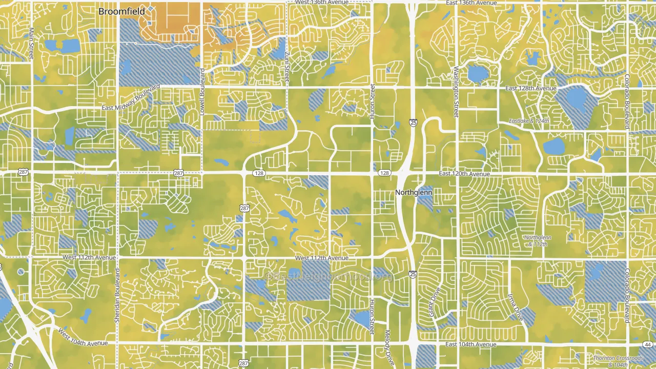 Bike Grade map of 80234, CO