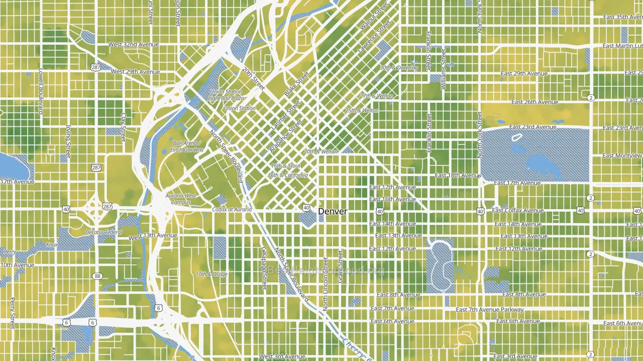 Bike Grade map of 80274, CO