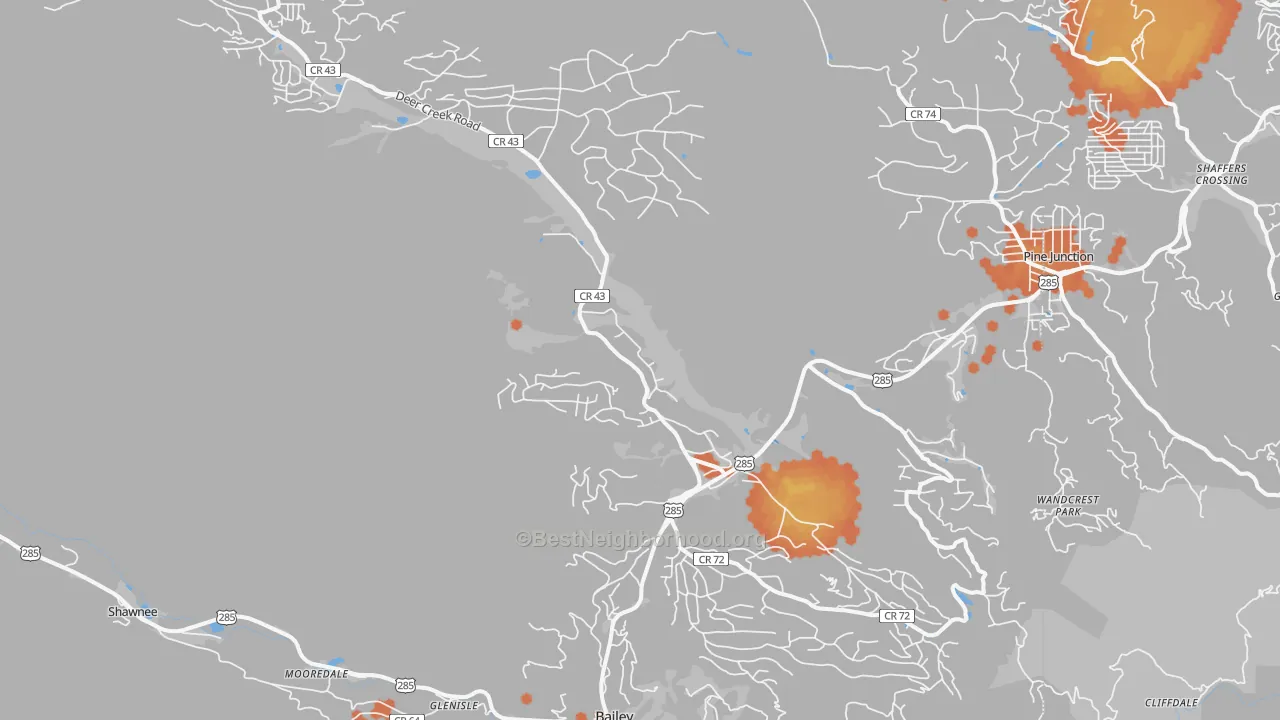 Bike Grade map of 80421, CO