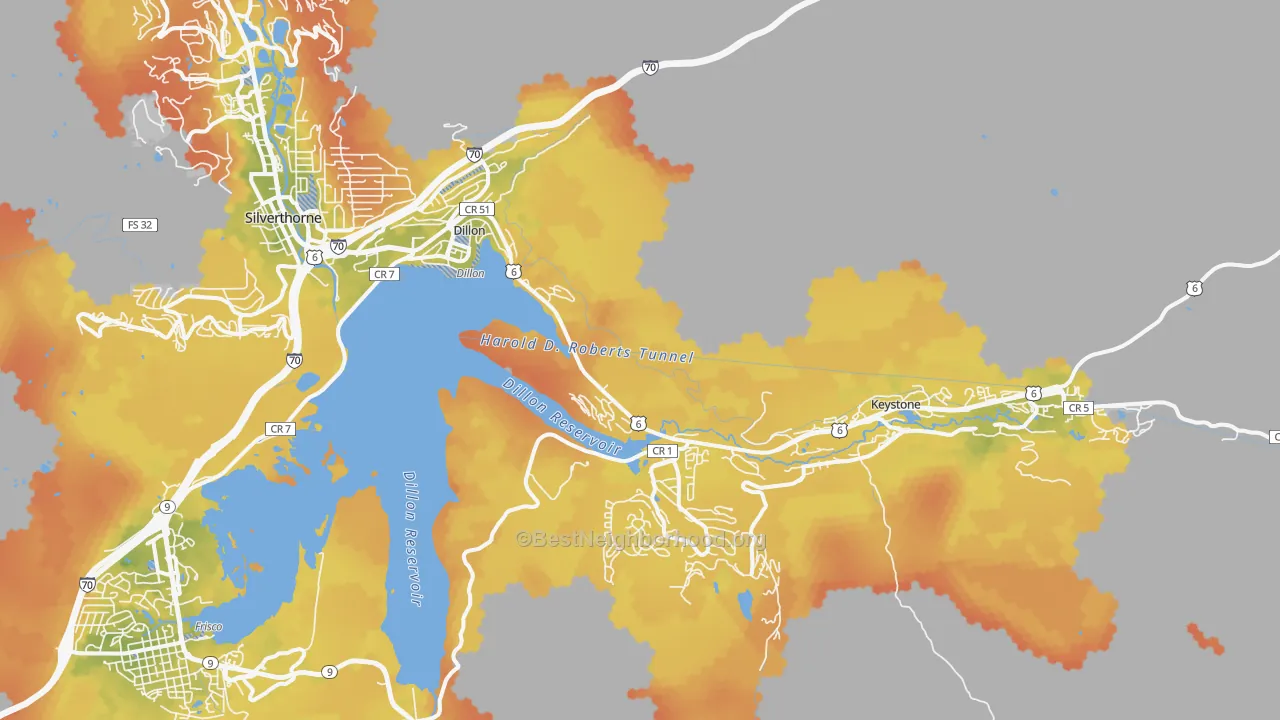 Bike Grade map of 80435, CO