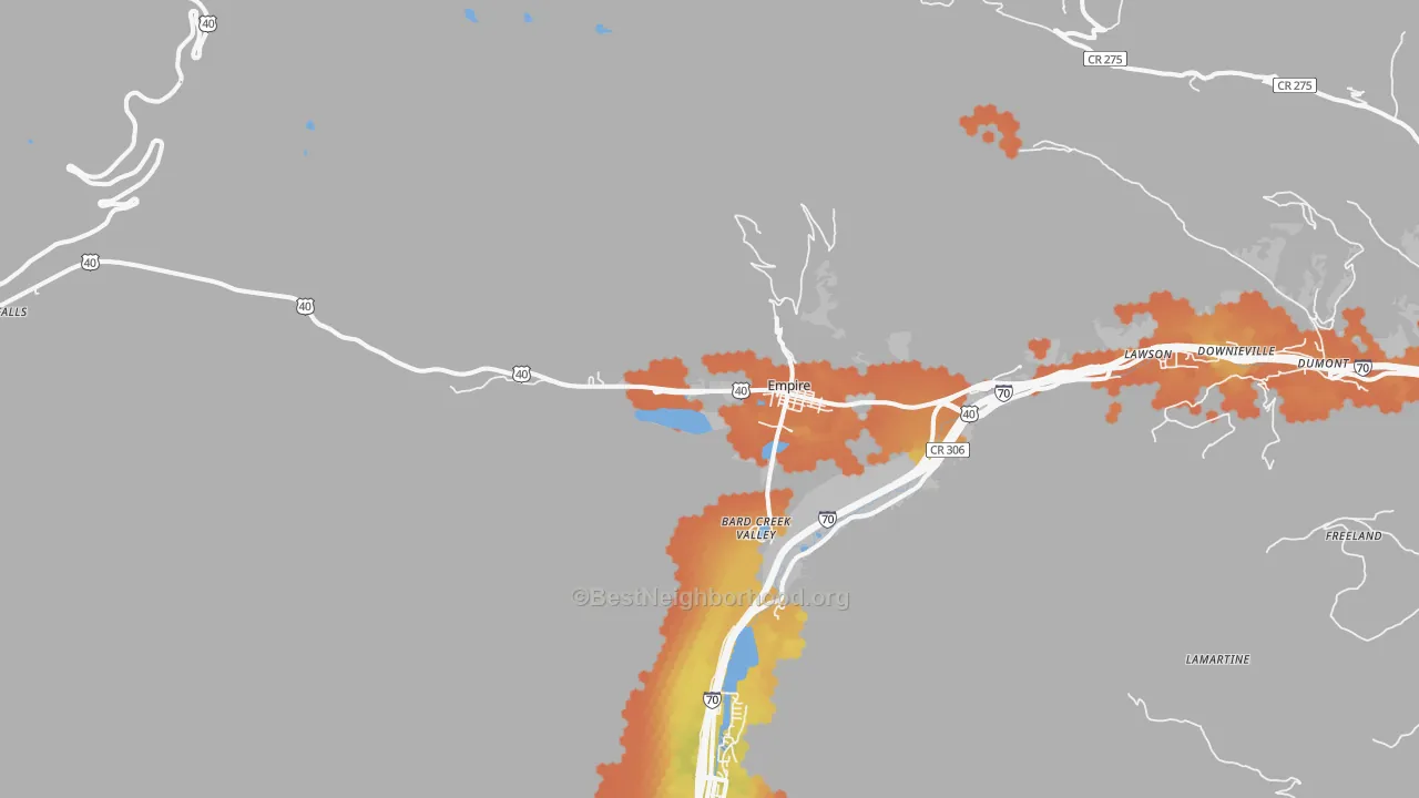 Bike Grade map of 80438, CO
