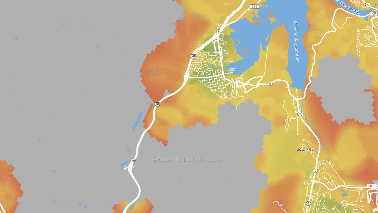 Bike Grade map of 80443, CO