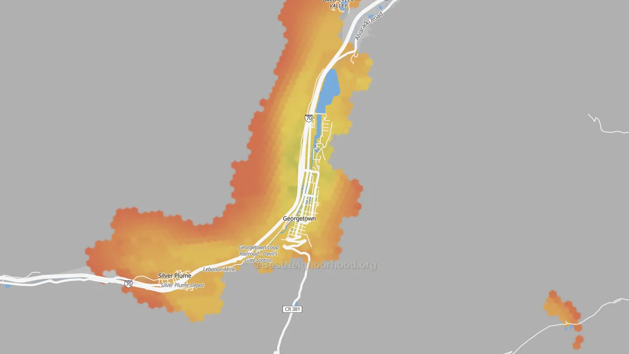 Bike Grade map of 80444, CO